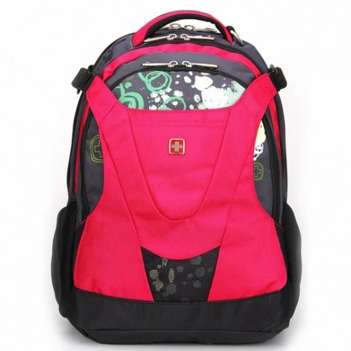 RED SWISSWIN BACKPACK 15.6 BUSINESS TRAVEL SCHOOL COLLEGE UNIVERSITY 4248 - Senora