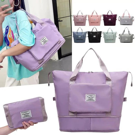 Women Travel Foldable Shoulder Bag Patchwork Tote Bag Casual Large Capacity Fashion Handbag - Senora